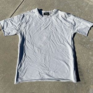 ⭐️3 for $30 
Zara size large shirt slate color with sleeve and side details